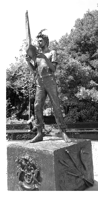 Boy with a boat a symbol of Maidenhead and its River